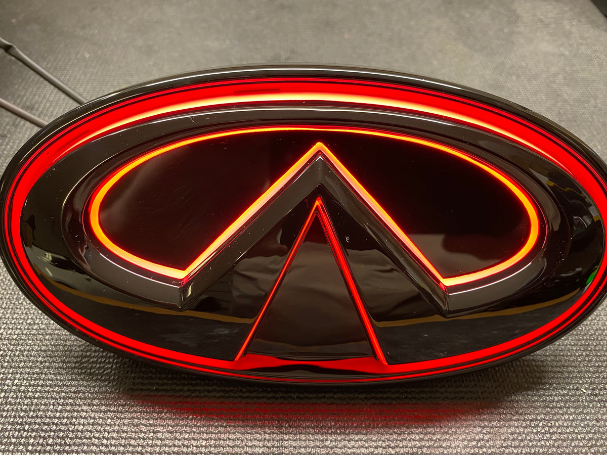 Emblema Metal 'S' Rojo Para Infiniti Q50 Q70 - Pegatina De Metal Cromado - A Prueba De Agua - Fácil De Pegar