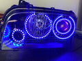 2008-2010 Dodge Charger RGBW Color-Chasing LED Halo Projector Headlights (Flow Series) LED headlight kit AutoLEDTech Oracle Lighting Trendz Flow Series RGBHaloKits OneUpLighting Morimoto