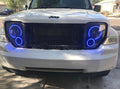 2005-2010 Jeep Commander RGBW Color-Chasing LED Halo Kit LED headlight kit AutoLEDTech Oracle Lighting Trendz Flow Series RGBHaloKits OneUpLighting Morimoto