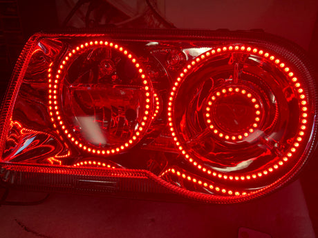 2005-2010 Chrysler 300C/SRT RGBW Color-Chasing Halo Headlights (Flow Series) LED headlight kit AutoLEDTech Oracle Lighting Trendz Flow Series RGBHaloKits OneUpLighting Morimoto