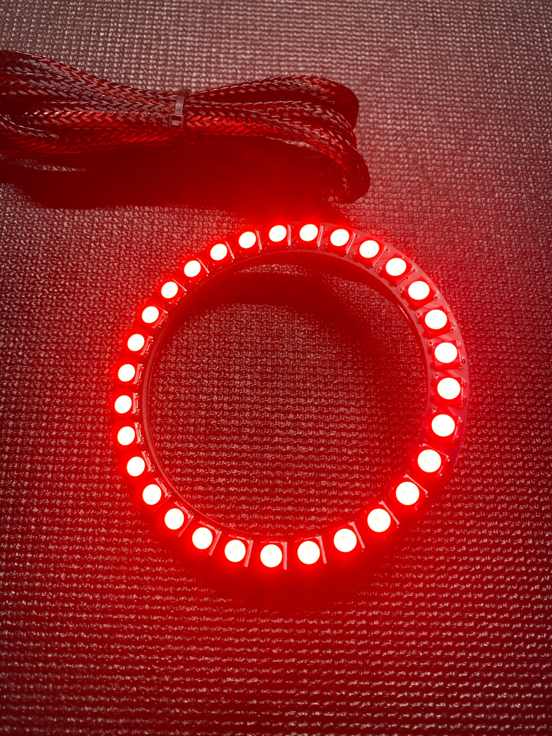 Led Red Halo Lights for Jeep Wrangler JK TJ LJ Red Halo Headlights Jeep  Wrangler hi/