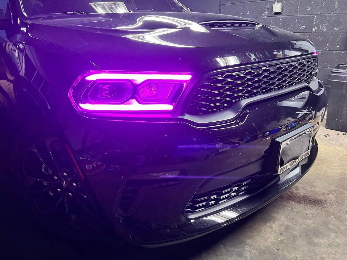 2021-2023 Dodge Durango RGBW Color-Chasing LED DRL Board Tube Kit LED headlight kit AutoLEDTech Oracle Lighting Trendz Flow Series RGBHaloKits OneUpLighting Morimoto