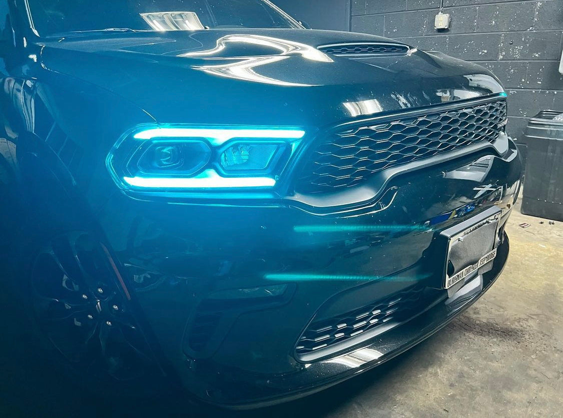 2021-2023 Dodge Durango RGBW Color-Chasing LED DRL Board Tube Kit LED headlight kit AutoLEDTech Oracle Lighting Trendz Flow Series RGBHaloKits OneUpLighting Morimoto