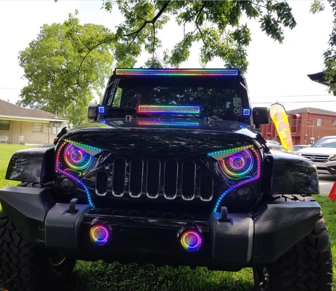 Color-Chasing LED Light Bars LED headlight kit AutoLEDTech Oracle Lighting Trendz Flow Series RGBHaloKits OneUpLighting Morimoto