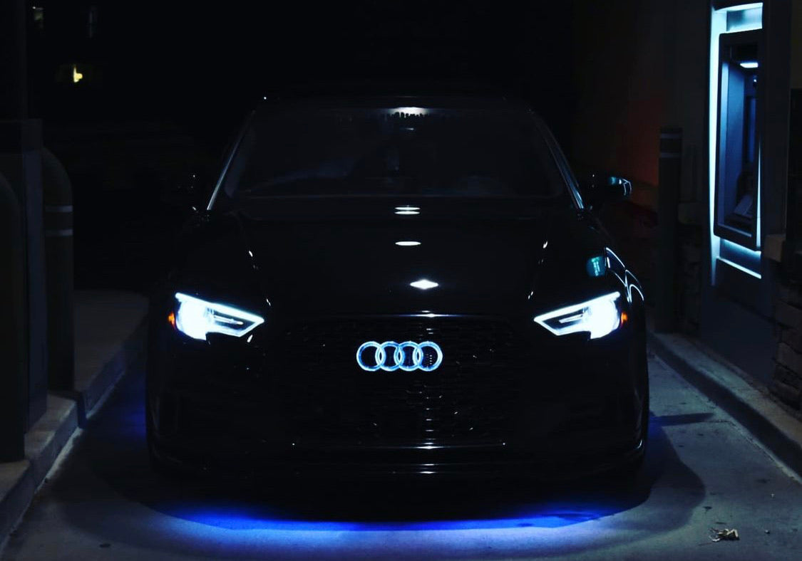 Audi Rings RGBW Color-Changing LED Emblem Logo Badge (Flow Series) LED headlight kit AutoLEDTech Oracle Lighting Trendz Flow Series RGBHaloKits OneUpLighting Morimoto