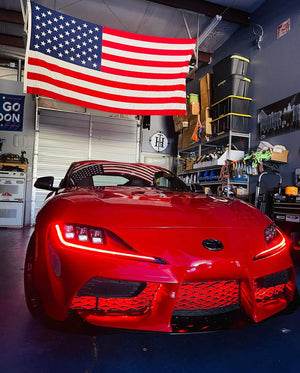 2019-2022 Toyota Supra GR MK5 RGBW +A LED DRL Boards LED headlight kit AutoLEDTech Oracle Lighting Trendz Flow Series RGBHaloKits OneUpLighting Morimoto