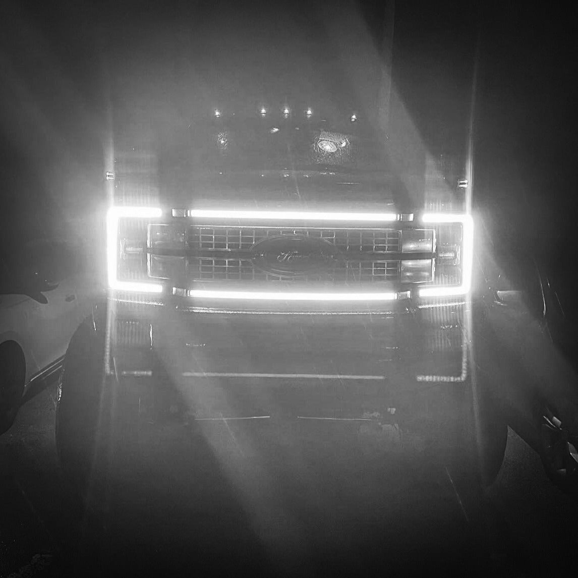 2017-2019 Ford Super Duty F250 F350 LED Grill Accent Lights Kit | XL, XLT, KR, Lariat, Platinum LED headlight kit AutoLEDTech Oracle Lighting Trendz Flow Series RGBHaloKits OneUpLighting Morimoto