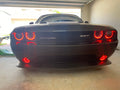 2008-2014 Dodge Challenger RGBW Color-Chasing LED Halo DRL Projector Headlights - 2015+ Style Design LED headlight kit AutoLEDTech Oracle Lighting Trendz Flow Series RGBHaloKits OneUpLighting Morimoto