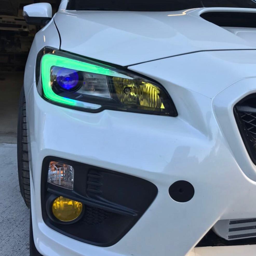 2015-2017 Subaru Impreza WRX STI RGBW Color-Chasing C-Bar LED DRL Board Halo Kit LED headlight kit AutoLEDTech Oracle Lighting Trendz Flow Series RGBHaloKits OneUpLighting Morimoto