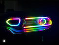 2015-2022 Dodge Charger RGBW Color Chasing LED Illuminated Grill Snorkel Air Intake Light Assembly LED headlight kit AutoLEDTech Oracle Lighting Trendz Flow Series RGBHaloKits OneUpLighting Morimoto
