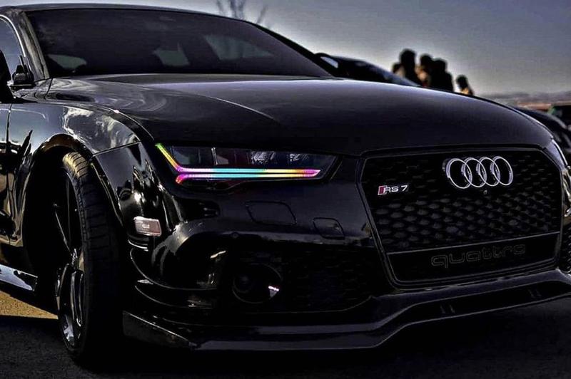 2015-2017 Audi A7/S7/RS7 RGBW Color-Chasing LED DRL Tube Kit LED headlight kit AutoLEDTech Oracle Lighting Trendz Flow Series RGBHaloKits OneUpLighting Morimoto