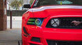 2010-2014 Ford Mustang RGBW Color-Chasing LED DRL Halo Prebuilt Headlights LED headlight kit AutoLEDTech Oracle Lighting Trendz Flow Series RGBHaloKits OneUpLighting Morimoto