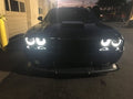 2008-2014 Dodge Challenger RGBW Color-Chasing LED Halo DRL Projector Headlights - 2015+ Style Design LED headlight kit AutoLEDTech Oracle Lighting Trendz Flow Series RGBHaloKits OneUpLighting Morimoto