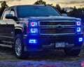 2015-2018 Chevrolet Silverado HD 2500 3500 RGBW Color-Chasing LED Halo Kit (Projector) LED headlight kit AutoLEDTech Oracle Lighting Trendz Flow Series RGBHaloKits OneUpLighting Morimoto