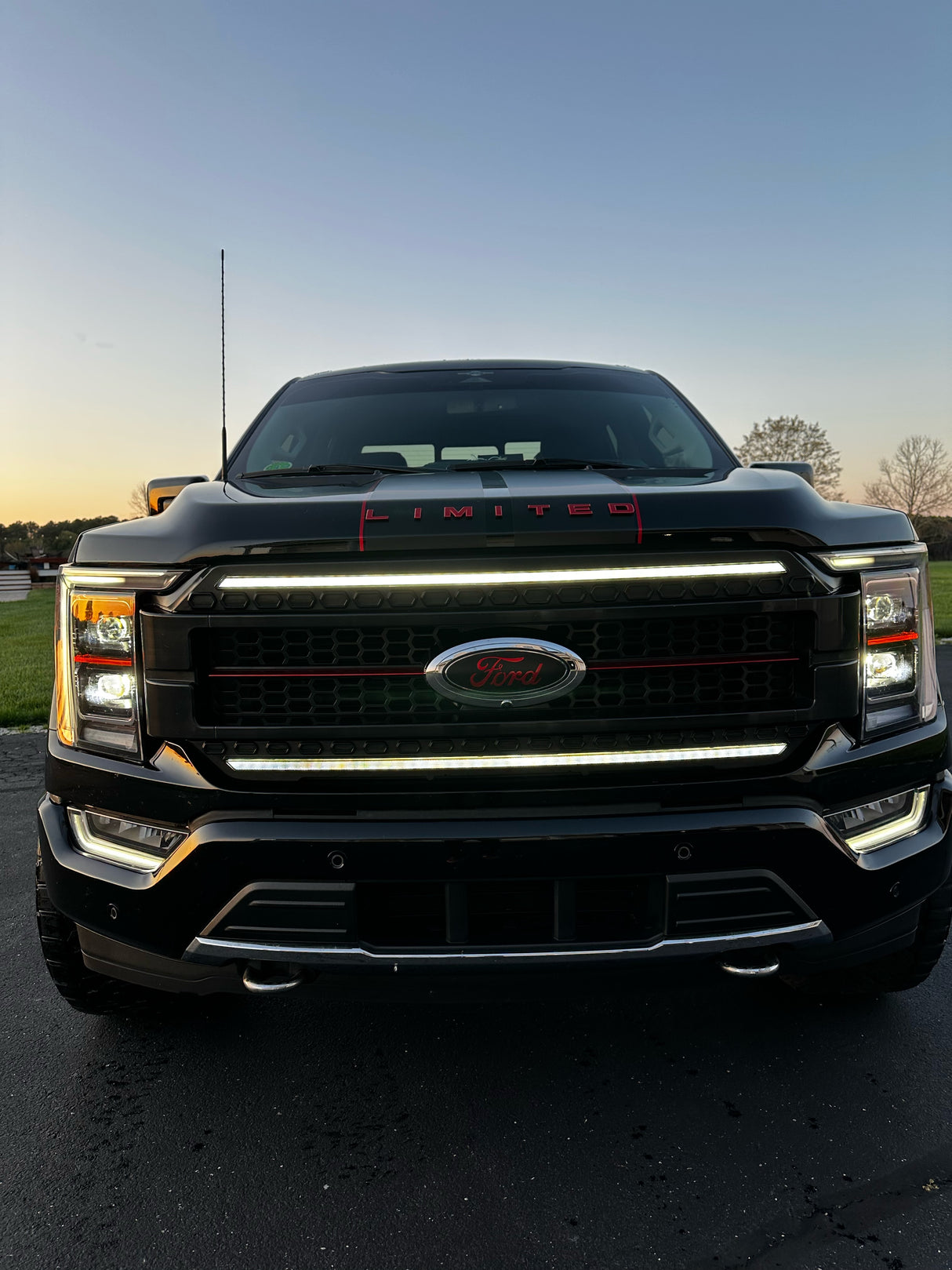 2021-2023 Ford F150 White LED DRL XBG Grill Light Assembly