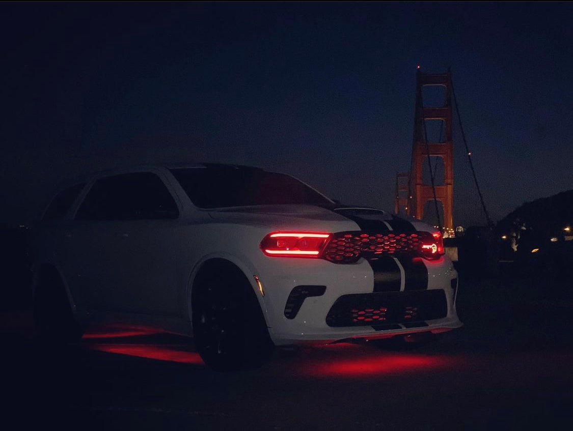 2021-2023 Dodge Durango RGBW Color-Chasing LED DRL Board Tube Kit LED headlight kit AutoLEDTech Oracle Lighting Trendz Flow Series RGBHaloKits OneUpLighting Morimoto