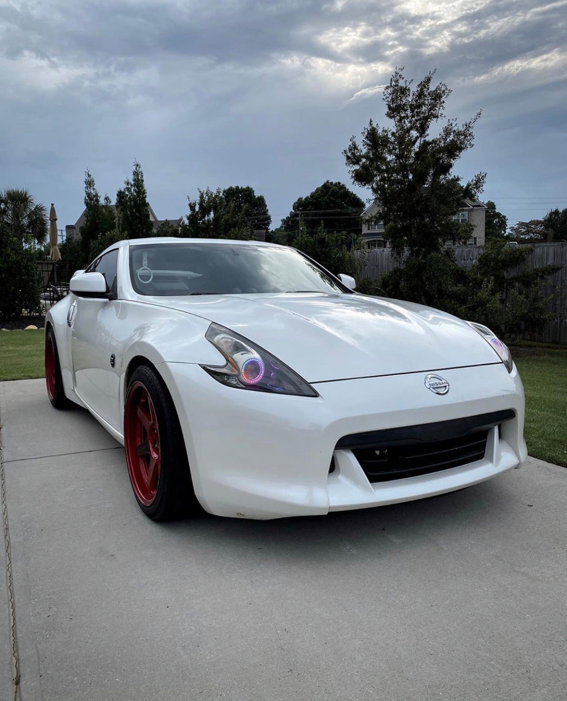 2009-2020 Nissan 370z RGBW Color-Chasing LED Halo Kit LED headlight kit AutoLEDTech Oracle Lighting Trendz Flow Series RGBHaloKits OneUpLighting Morimoto