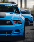 2011-2014 Ford Mustang RGBW Color-Chasing LED Halo Kit LED headlight kit AutoLEDTech Oracle Lighting Trendz Flow Series RGBHaloKits OneUpLighting Morimoto