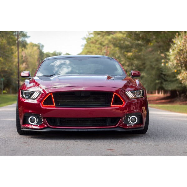 2015-2017 Ford Mustang GT Exterior LED Grill Lights LED headlight kit AutoLEDTech Oracle Lighting Trendz Flow Series RGBHaloKits OneUpLighting Morimoto