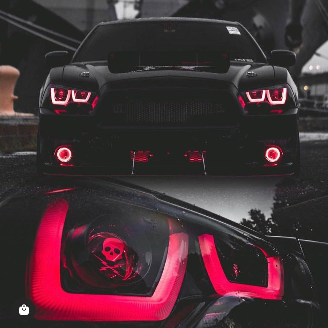 2011-2014 Dodge Charger RGBW Color-Chasing Spec-D LED Halo DRL Headlights (Flow Series) LED headlight kit AutoLEDTech Oracle Lighting Trendz Flow Series RGBHaloKits OneUpLighting Morimoto