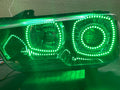 2011-2014 Dodge Charger RGBW Color-Chasing LED Halo OEM Projector Headlights (Flow Series) LED headlight kit AutoLEDTech Oracle Lighting Trendz Flow Series RGBHaloKits OneUpLighting Morimoto