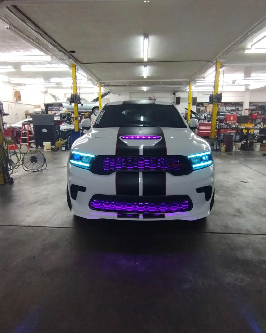 2021-2023 Dodge Durango RGBW Color-Chasing LED DRL Board Tube Kit LED headlight kit AutoLEDTech Oracle Lighting Trendz Flow Series RGBHaloKits OneUpLighting Morimoto