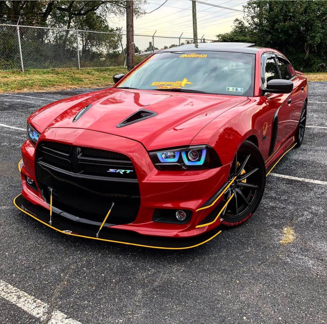 2011-2014 Dodge Charger RGBW Color-Chasing Spec-D LED Halo DRL Headlights (Flow Series) LED headlight kit AutoLEDTech Oracle Lighting Trendz Flow Series RGBHaloKits OneUpLighting Morimoto
