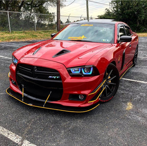 2011-2014 Dodge Charger RGBW Color-Chasing Spec-D LED Halo DRL Headlights (Flow Series) LED headlight kit AutoLEDTech Oracle Lighting Trendz Flow Series RGBHaloKits OneUpLighting Morimoto