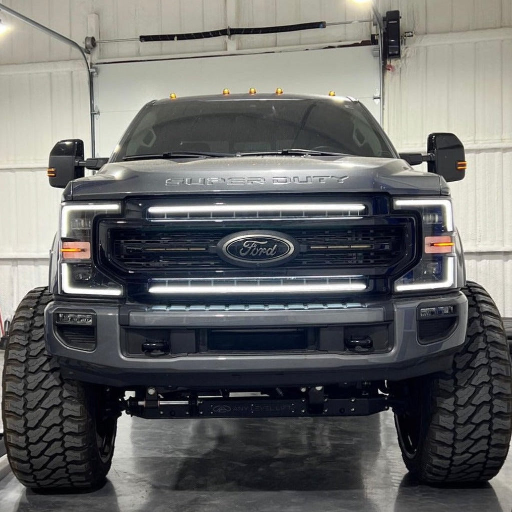 2020-2022 Ford Super Duty F250 F350 LED Grill Accent Lights Kit | XL, XLT, STX, Tremor, KR, Lariat, Platinum LED headlight kit AutoLEDTech Oracle Lighting Trendz Flow Series RGBHaloKits OneUpLighting Morimoto