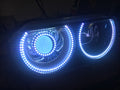 2008-2014 Dodge Challenger RGBW Color-Chasing LED Halo Prebuilt Projector Headlights (Flow Series) LED headlight kit AutoLEDTech Oracle Lighting Trendz Flow Series RGBHaloKits OneUpLighting Morimoto