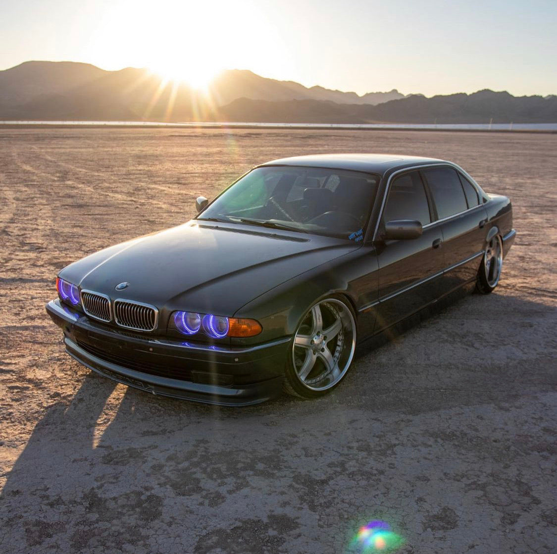 2002-2005 BMW 7 Series Color-Chasing LED Halo Kit LED headlight kit AutoLEDTech Oracle Lighting Trendz Flow Series RGBHaloKits OneUpLighting Morimoto
