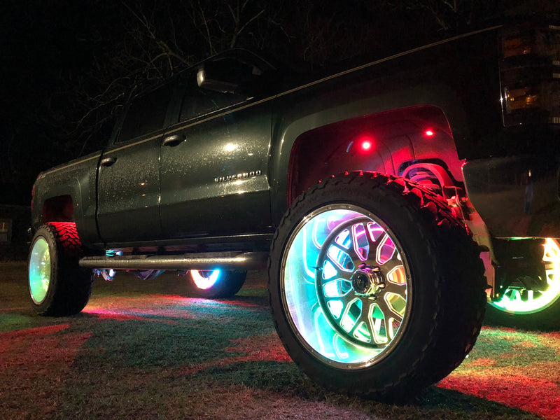 Flow Series RGB Chasing LED Wheel Rings Lights Kit