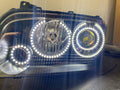 2008-2010 Dodge Charger RGBW Color-Chasing LED Halo Projector Headlights (Flow Series) LED headlight kit AutoLEDTech Oracle Lighting Trendz Flow Series RGBHaloKits OneUpLighting Morimoto