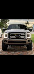2011-2016 Ford Super Duty F-250/F-350 LED DRL Projector Replacement Headlights LED headlight kit AutoLEDTech Oracle Lighting Trendz Flow Series RGBHaloKits OneUpLighting Morimoto