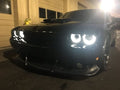 2008-2014 Dodge Challenger RGBW Color-Chasing LED Halo DRL Projector Headlights - 2015+ Style Design LED headlight kit AutoLEDTech Oracle Lighting Trendz Flow Series RGBHaloKits OneUpLighting Morimoto