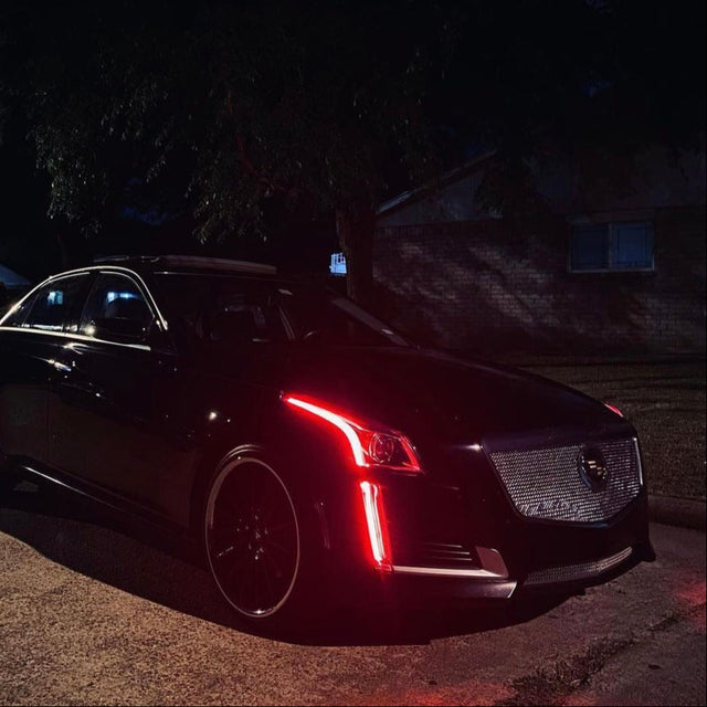 2014-2020 Cadillac CTS CTS-V RGBW Color-Chasing LED Halo + DRL Tube Kit LED headlight kit AutoLEDTech Oracle Lighting Trendz Flow Series RGBHaloKits OneUpLighting Morimoto