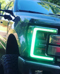 2017-2019 Ford F250 F350 Super Duty RGBW +A LED DRL Boards LED headlight kit AutoLEDTech Oracle Lighting Trendz Flow Series RGBHaloKits OneUpLighting Morimoto
