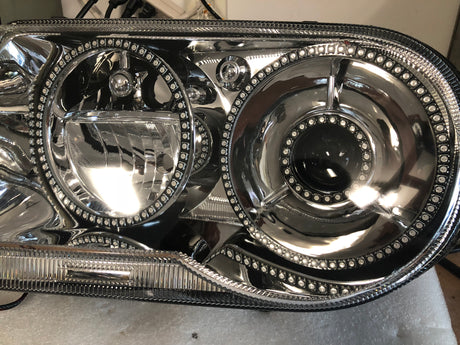 2005-2010 Chrysler 300C/SRT RGBW Color-Chasing Halo Headlights (Flow Series) LED headlight kit AutoLEDTech Oracle Lighting Trendz Flow Series RGBHaloKits OneUpLighting Morimoto