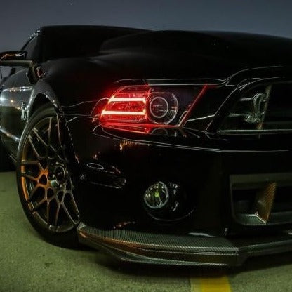 2011-2014 Ford Mustang RGBW +A LED DRL Boards LED headlight kit AutoLEDTech Oracle Lighting Trendz Flow Series RGBHaloKits OneUpLighting Morimoto