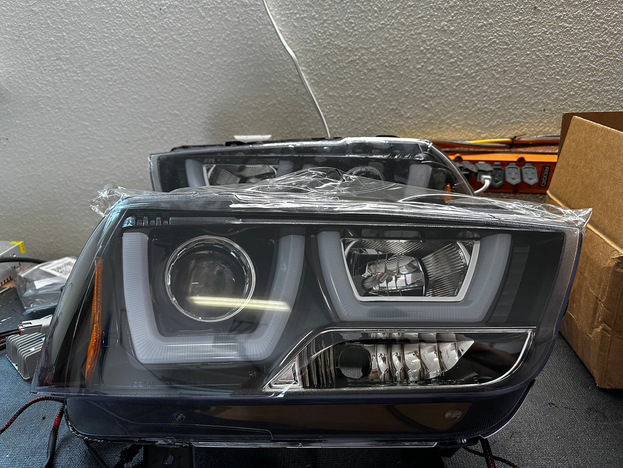 2011-2014 Dodge Charger RGBW Color-Chasing Spec-D LED Halo DRL Headlights (Flow Series) LED headlight kit AutoLEDTech Oracle Lighting Trendz Flow Series RGBHaloKits OneUpLighting Morimoto