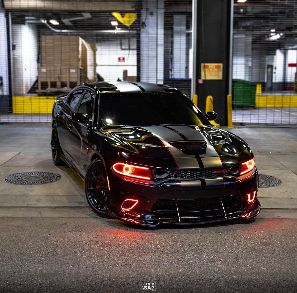 2015-2022 Dodge Charger RGBW Color-Chasing Waterproof Fog Light Outline Halo Kit LED headlight kit AutoLEDTech Oracle Lighting Trendz Flow Series RGBHaloKits OneUpLighting Morimoto