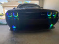2008-2014 Dodge Challenger RGBW Color-Chasing LED Halo DRL Projector Headlights - 2015+ Style Design LED headlight kit AutoLEDTech Oracle Lighting Trendz Flow Series RGBHaloKits OneUpLighting Morimoto