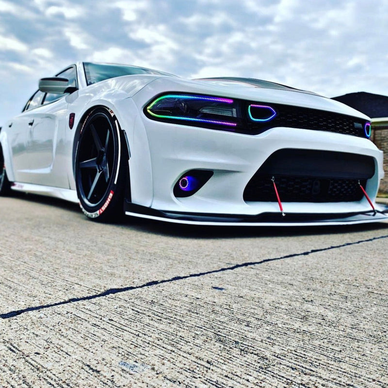 2015-2023 Dodge Charger RGBW Color-Chasing LED DRL Boards (Flow Series) LED headlight kit AutoLEDTech Oracle Lighting Trendz Flow Series RGBHaloKits OneUpLighting Morimoto