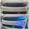 Dodge Mopar SRT RGBW Flow Series LED Badge Emblem Logo LED headlight kit AutoLEDTech Oracle Lighting Trendz Flow Series RGBHaloKits OneUpLighting Morimoto