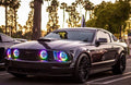 2005-2009 Ford Mustang RGBW Color-Chasing LED Halo Headlights - (Flow Series) LED headlight kit AutoLEDTech Oracle Lighting Trendz Flow Series RGBHaloKits OneUpLighting Morimoto