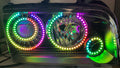 2005-2010 Dodge Charger RGBW Color-Chasing Halo Kit LED headlight kit AutoLEDTech Oracle Lighting Trendz Flow Series RGBHaloKits OneUpLighting Morimoto