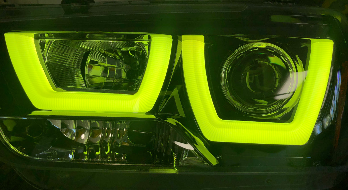 2011-2014 Dodge Charger Spec-D RGBW Color-Chasing LED DRL Boards LED headlight kit AutoLEDTech Oracle Lighting Trendz Flow Series RGBHaloKits OneUpLighting Morimoto