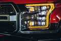 2016-2020 Ford Raptor & F150 White or Amber LED DRL Projector Headlight Assemblies LED headlight kit AutoLEDTech Oracle Lighting Trendz Flow Series RGBHaloKits OneUpLighting Morimoto