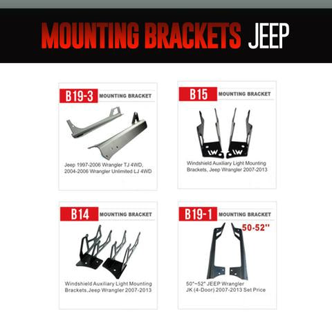 Jeep Light Bar Mounting Brackets LED headlight kit AutoLEDTech Oracle Lighting Trendz Flow Series RGBHaloKits OneUpLighting Morimoto