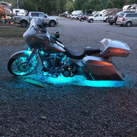 Motorcycle Cruiser Color-Chasing RGB LED Underbody 13-Piece Lighting Kit (Flow Series) LED headlight kit AutoLEDTech Oracle Lighting Trendz Flow Series RGBHaloKits OneUpLighting Morimoto